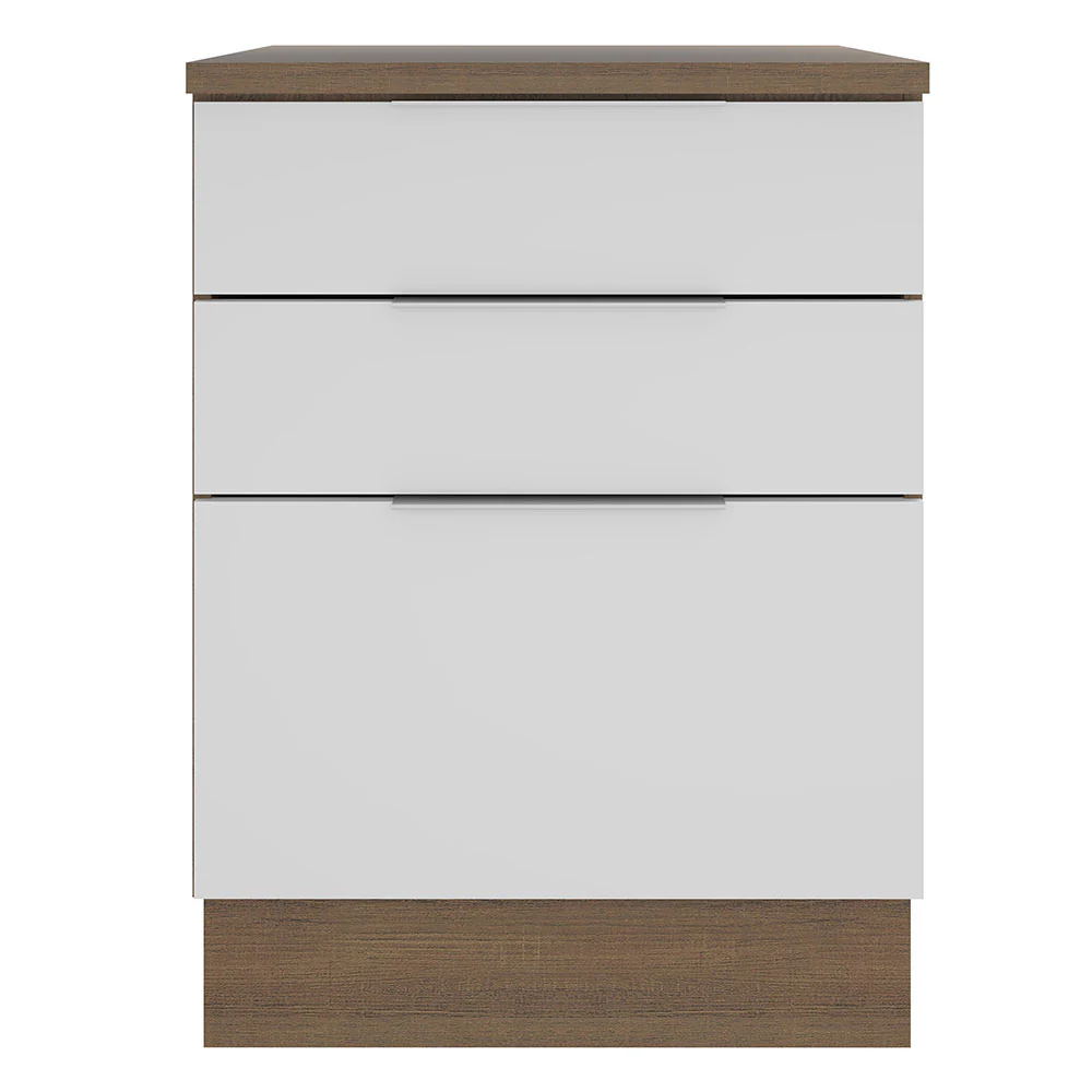 Balcão Madesa Stella 60 cm 3 Gavetas Rustic/Branco - Image 10