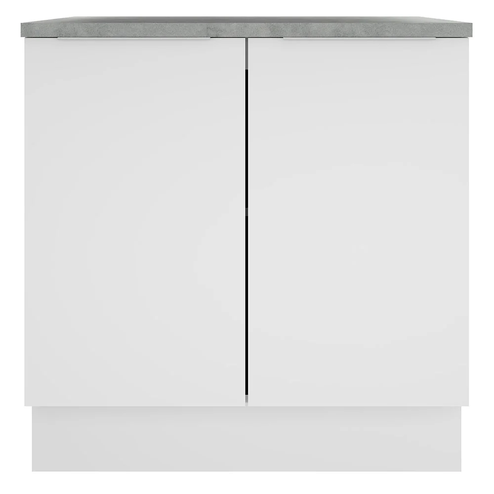 Balcão Madesa Stella 80 x 60 cm 2 Portas (Com Tampo) Branco - Image 9