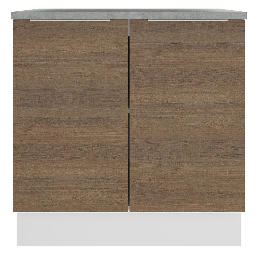 Balcão Madesa Stella 80 x 60 cm 2 Portas (Com Tampo) Branco/Rustic - Image 10