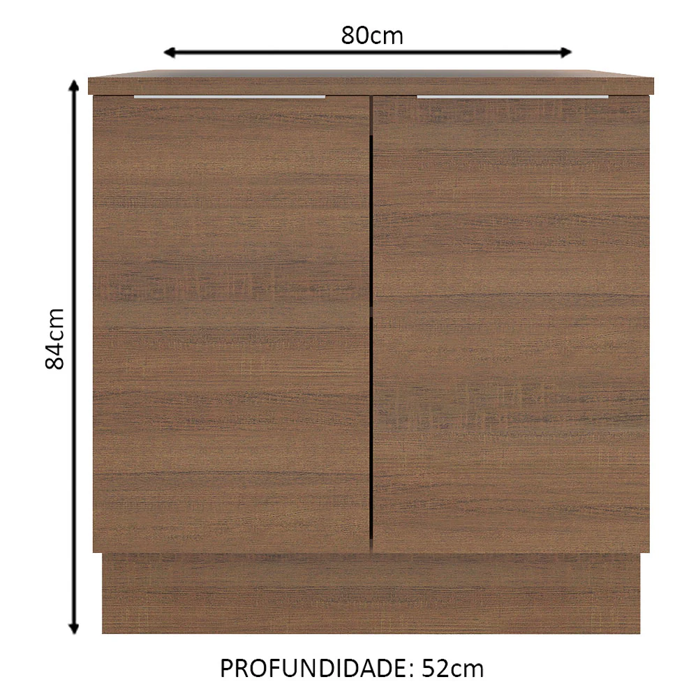 Balcão Madesa Stella 80 cm 2 Portas Rustic - Image 2
