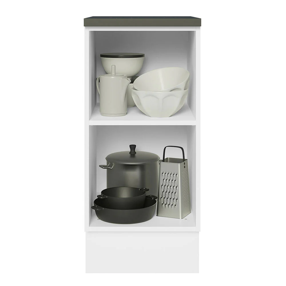 Balcão 100% MDF 35 cm 1 Porta Branco/Rustic Acordes Madesa - Image 3
