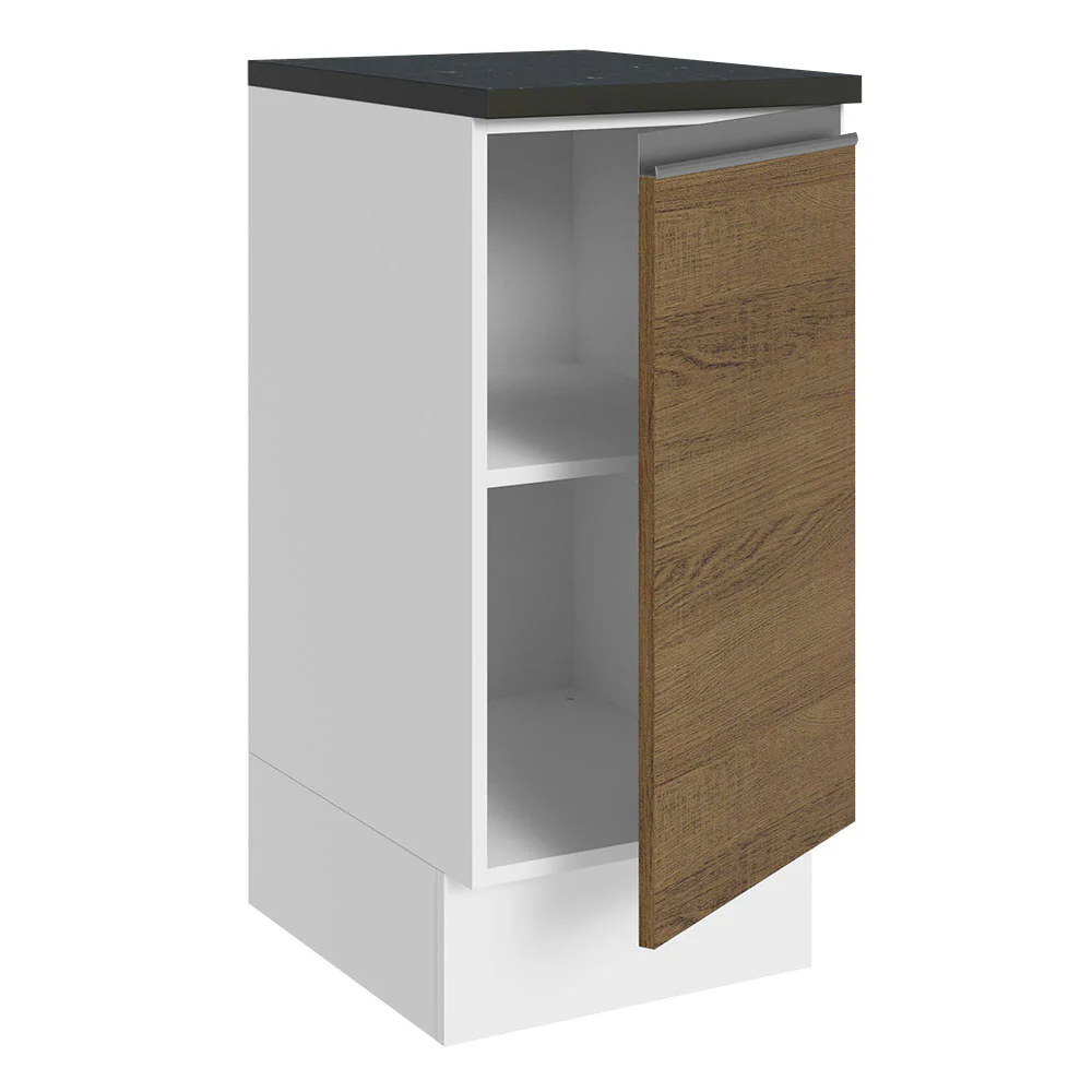 Balcão 100% MDF 35 cm 1 Porta Branco/Rustic Acordes Madesa - Image 4