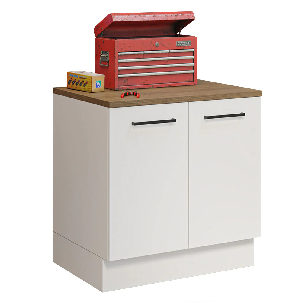 Balcão Multiuso 80cm 2 Portas Branco/Rustic Agata Madesa - Image 2