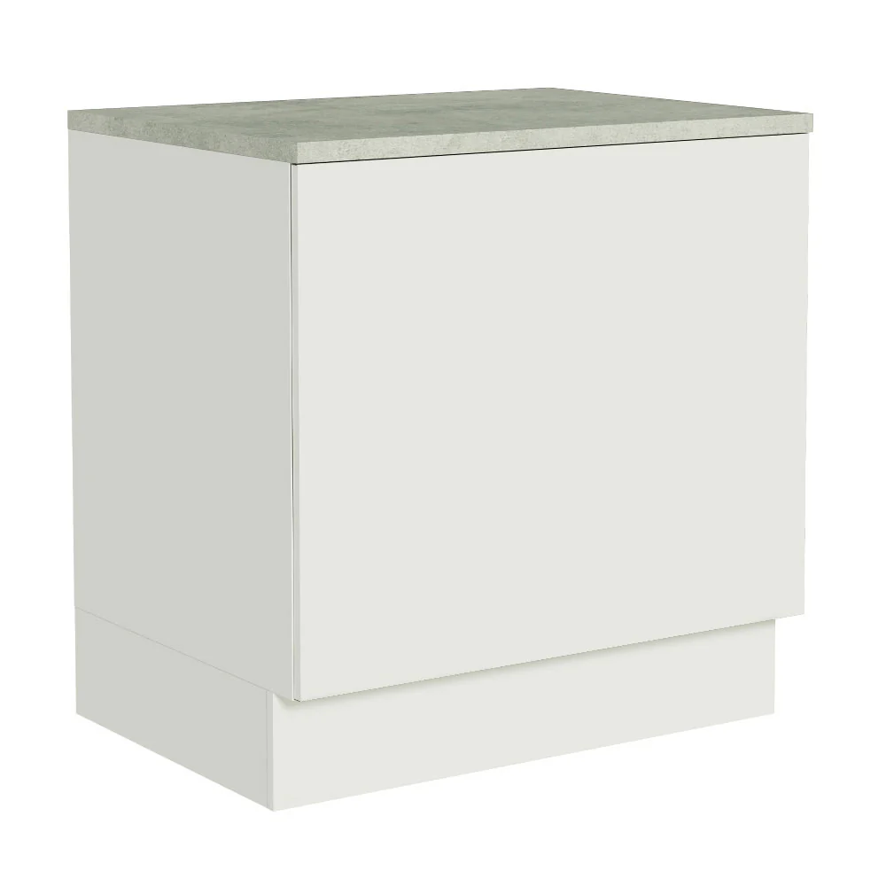Balcão para Forno de Embutir 80 x 60 cm Com Tampo Branco Agata, Glamy, Lux, Stella Madesa - Image 3