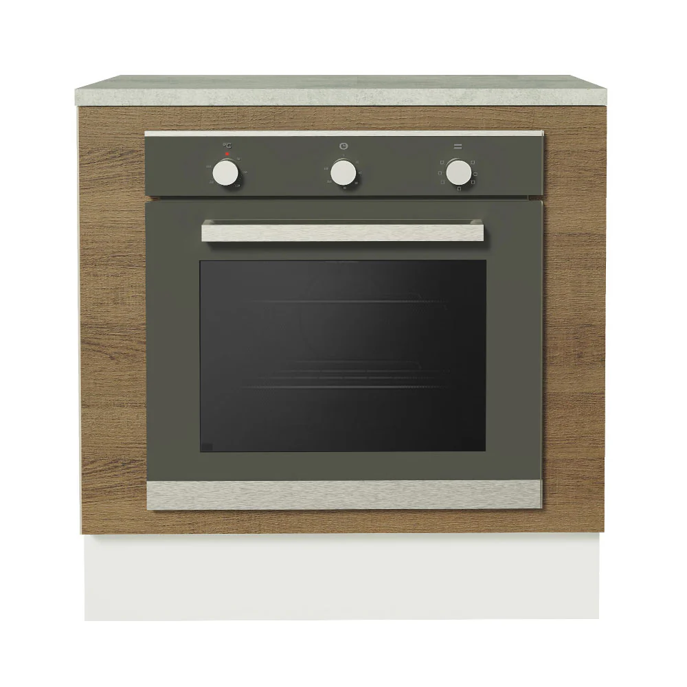 Balcão para Forno de Embutir 80 x 60 cm Com Tampo Branco/Rustic Glamy, Stella Madesa - Image 6