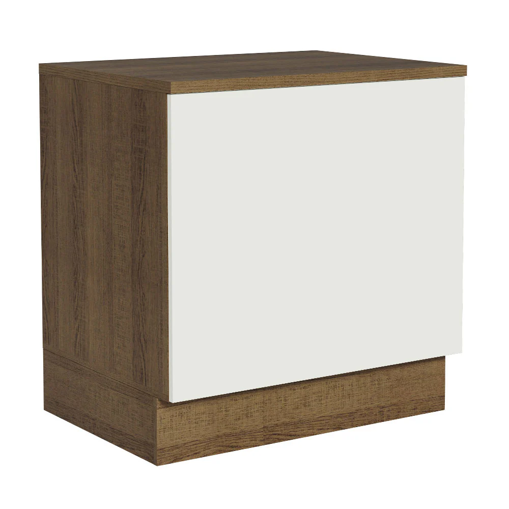 Balcão para Forno de Embutir 80 x 60 cm Com Tampo Rustic/Branco Agata, Glamy, Lux, Stella Madesa - Image 3