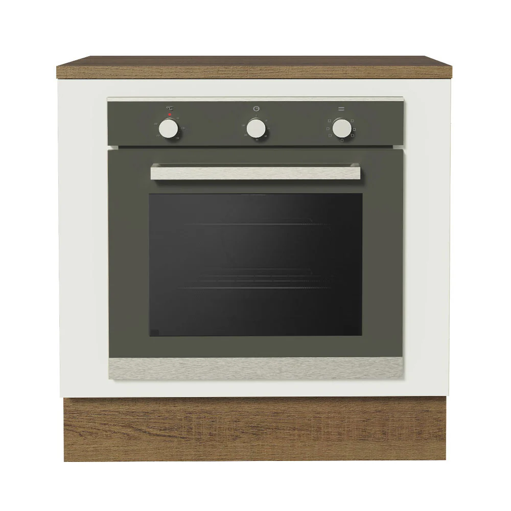 Balcão para Forno de Embutir 80 x 60 cm Com Tampo Rustic/Branco Agata, Glamy, Lux, Stella Madesa - Image 6