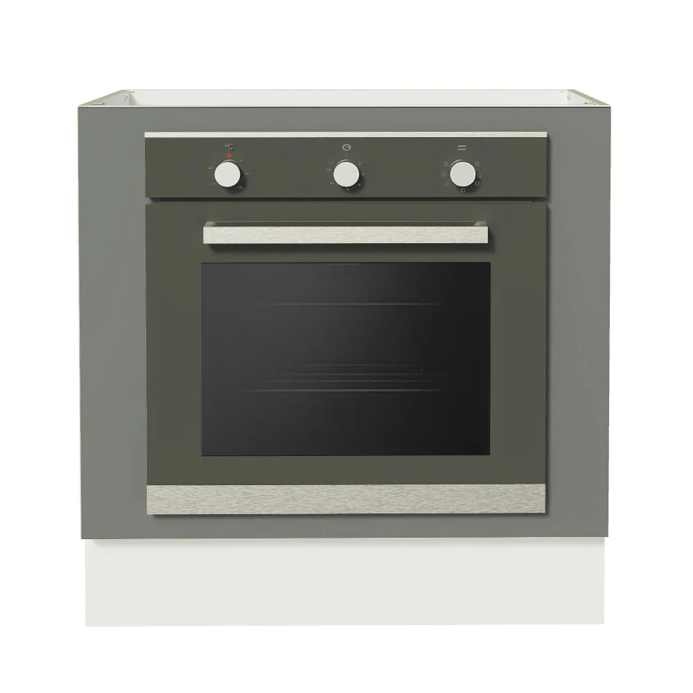 Balcão para Forno de Embutir 80 x 60 cm Sem Tampo Branco/Cinza Agata Madesa - Image 6