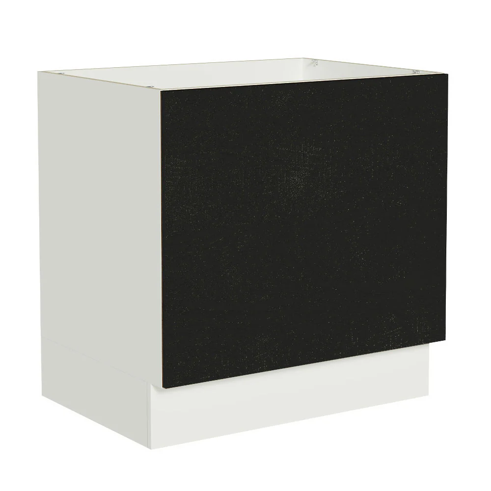 Balcão para Forno de Embutir 80 x 60 cm Sem Tampo Branco/Preto Agata, Glamy, Madesa - Image 3