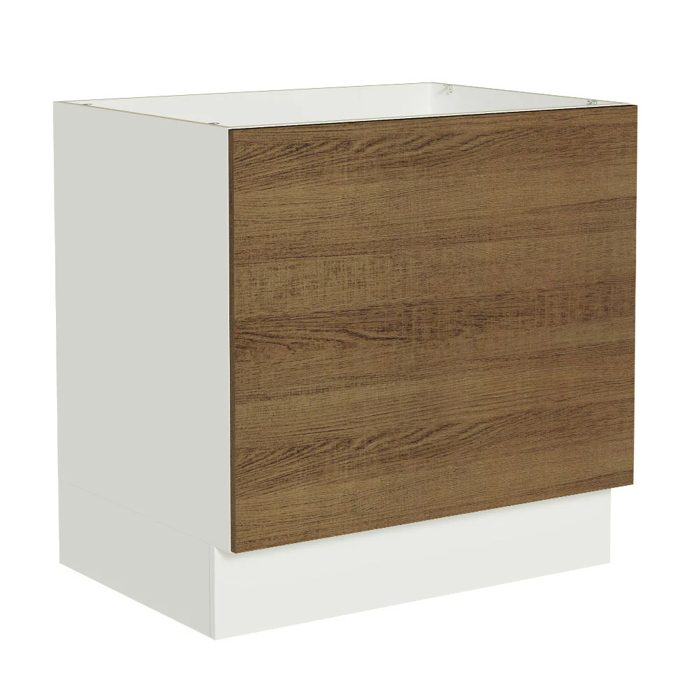 Balcão para Forno de Embutir 80 x 60 cm Sem Tampo Branco/Rustic Glamy, Stella Madesa - Image 3