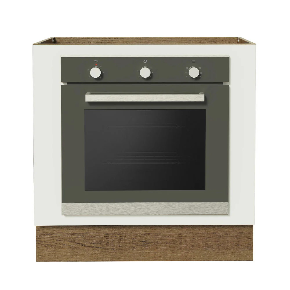 Balcão para Forno de Embutir 80 x 60 cm Sem Tampo Rustic/Branco Agata, Glamy, Lux, Stella Madesa - Image 6