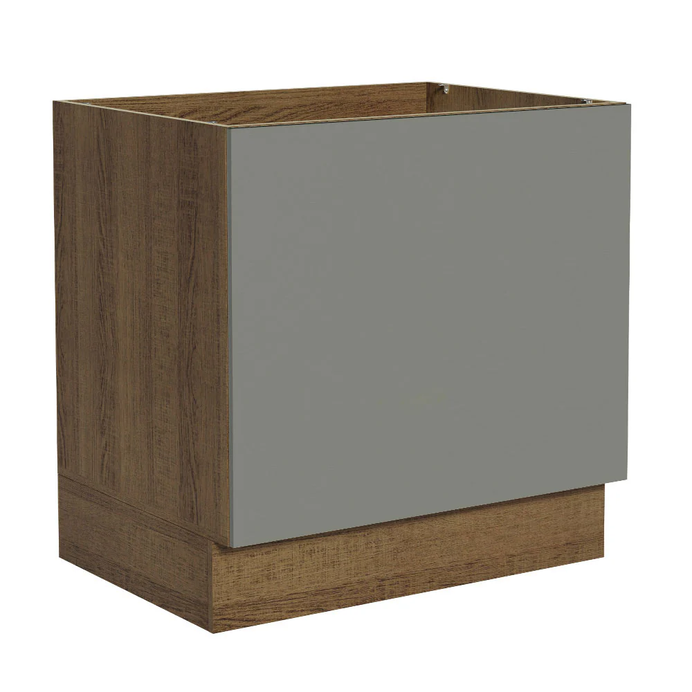 Balcão para Forno de Embutir 80 x 60 cm Sem Tampo Rustic/Cinza Agata Madesa - Image 3