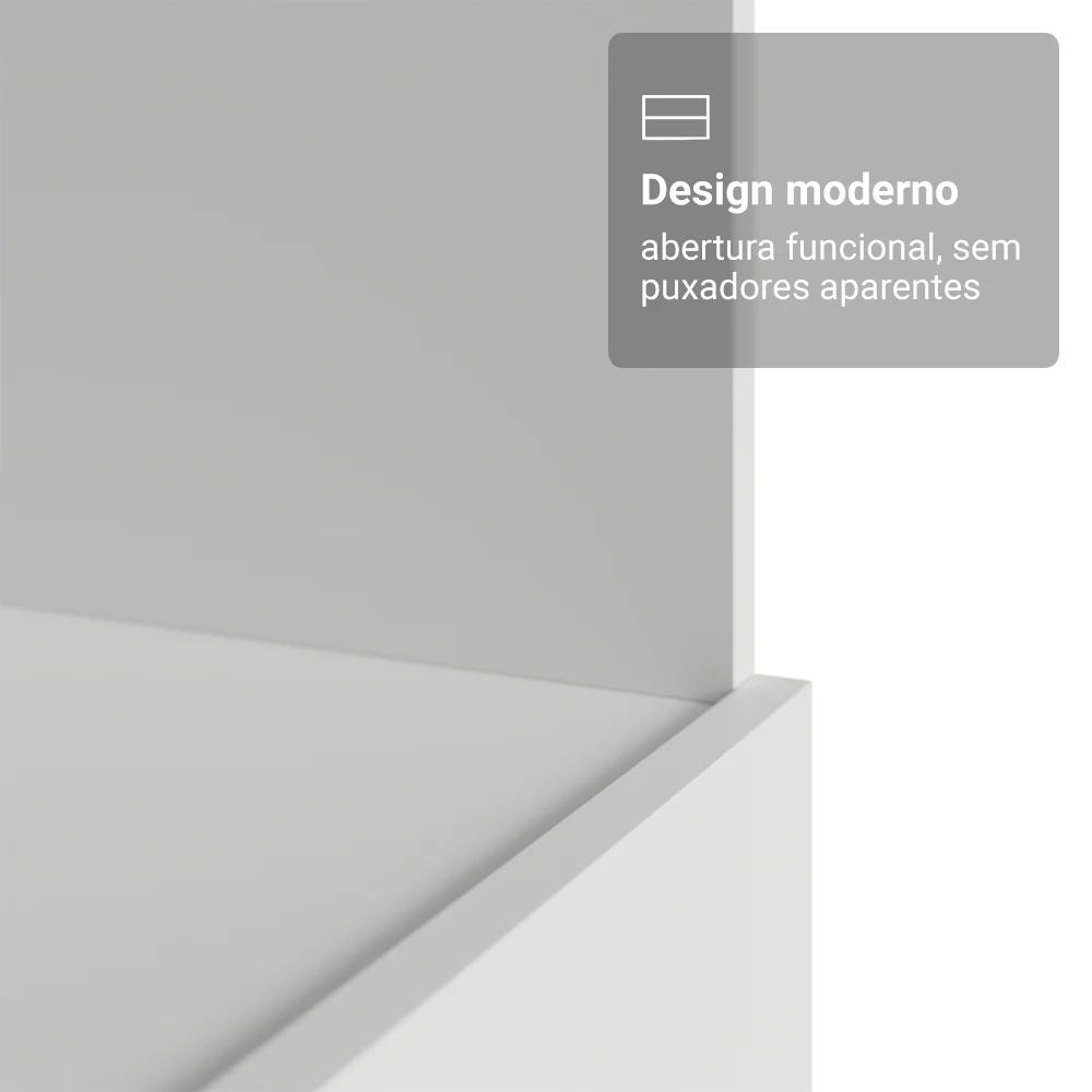 Balcão para Forno/Micro-ondas 70 x 60 cm 1 Gaveta Branco Tampo Rustic Madesa - Image 5