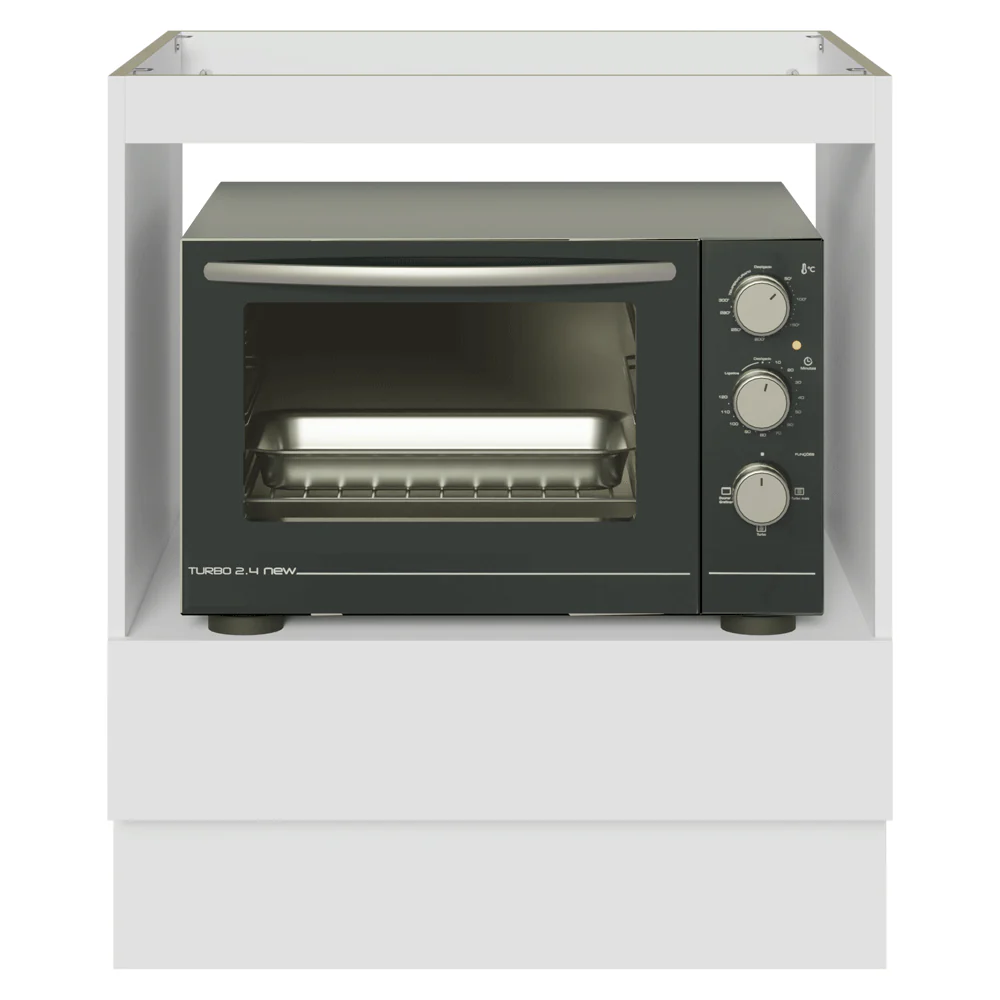 Balcão para Forno/Micro-ondas 70 x 60 cm 1 Gaveta (Sem Tampo) Branco Madesa - Image 7