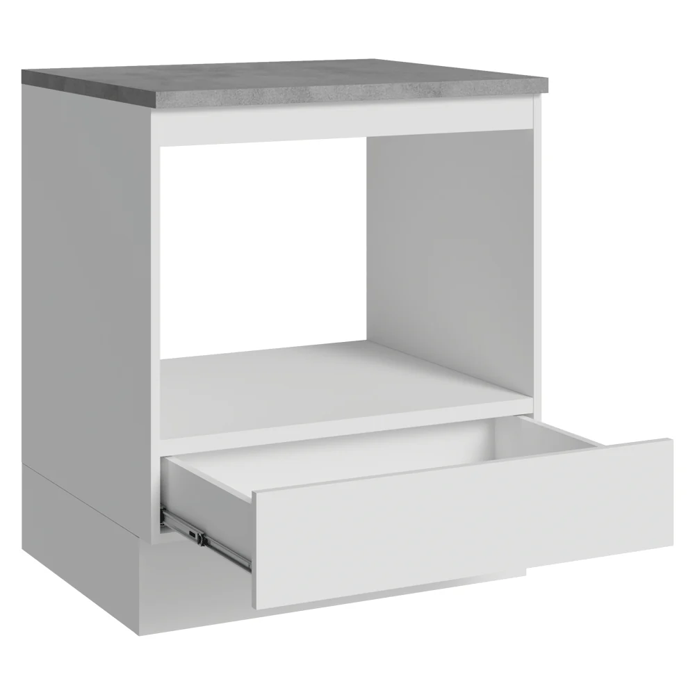 Balcão para Forno/Micro-ondas 70 cm 1 Gaveta Branco Madesa - Image 7