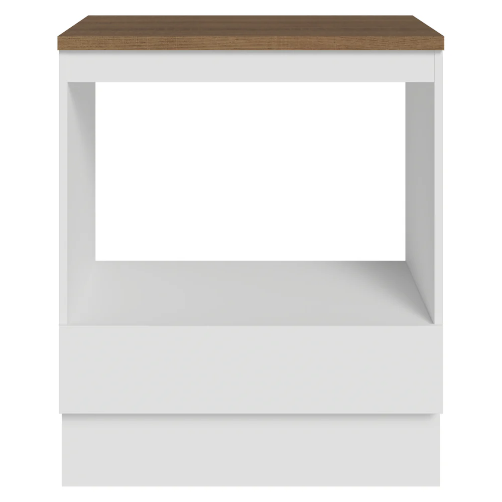 Balcão para Forno/Micro-ondas 70 cm 1 Gaveta Branco Tampo Rustic Madesa - Image 9