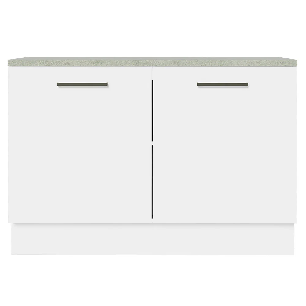 Balcão Cozinha 2 Portas (Com Tampo) Branco Agata Madesa - Image 3