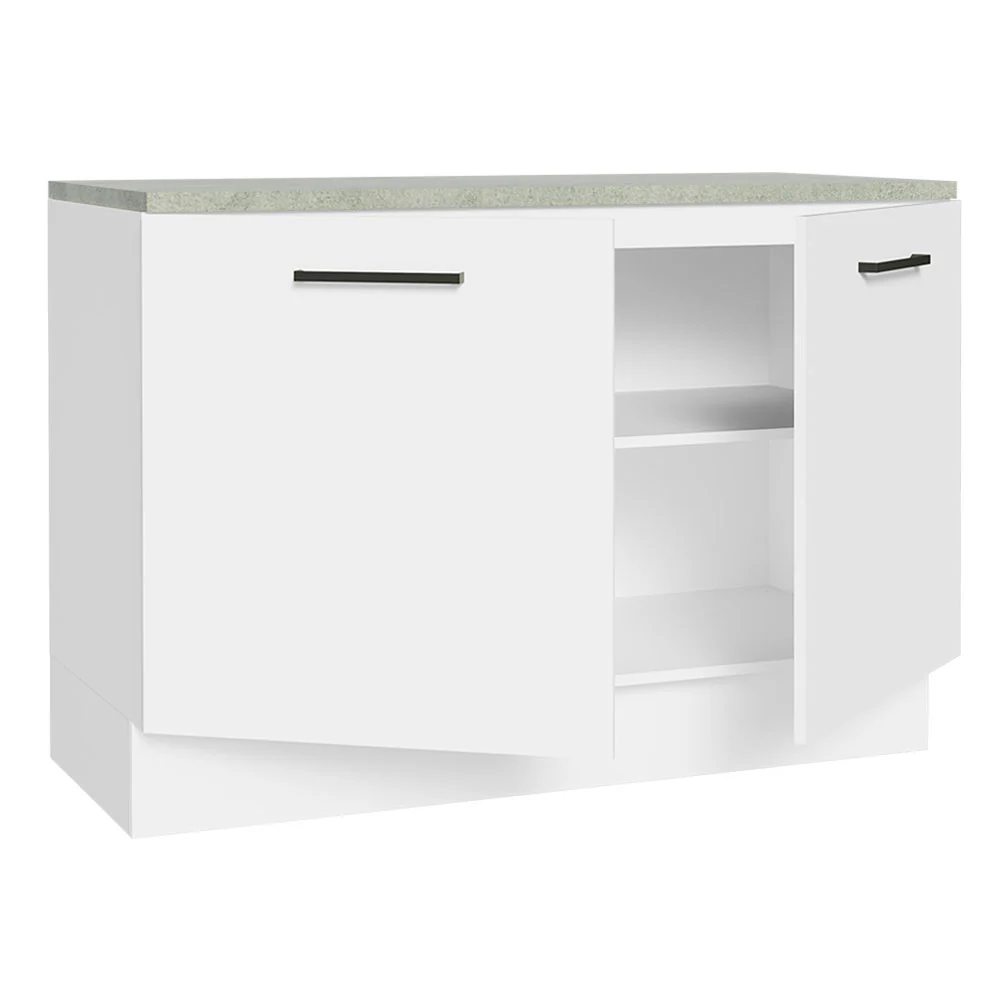 Balcão Cozinha 2 Portas (Com Tampo) Branco Agata Madesa - Image 4
