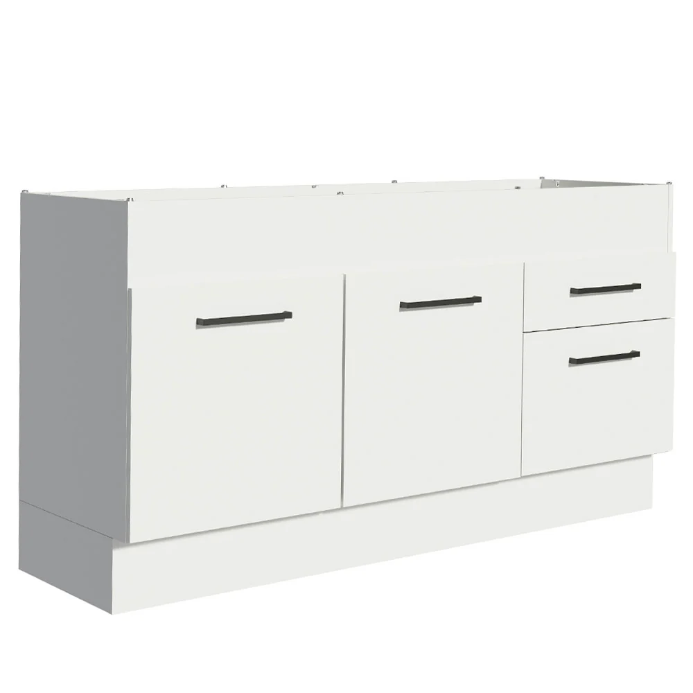 Balcão de Pia Madesa Agata 150 cm 2 Portas e 2 Gavetas (Sem Tampo e Pia) Branco - Image 11