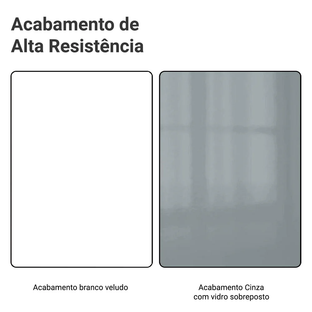 Balcão Gabinete de Pia 120 x 60 cm 2 Portas (Sem Tampo) Branco/Cinza Lux Madesa - Image 10