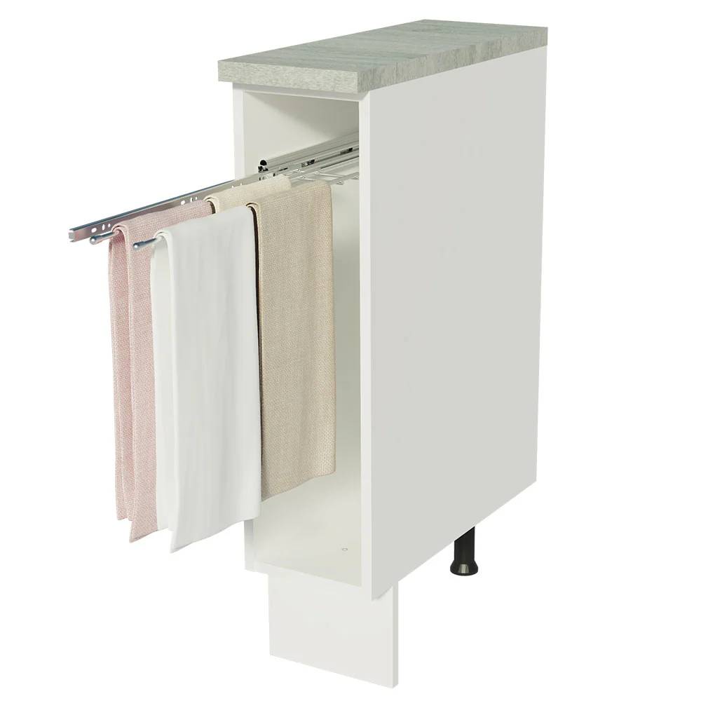 Balcão Porta-Pano 20 x 60 cm (Com Tampo) para Cozinhas Branco Madesa - Image 3