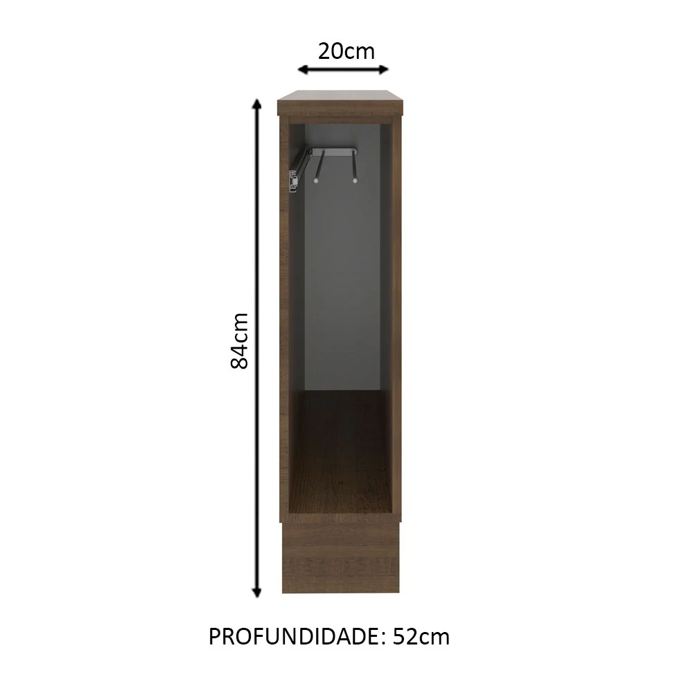 Balcão Porta-Pano 20 cm (Com Tampo) para Cozinhas Madesa Rustic - Image 2