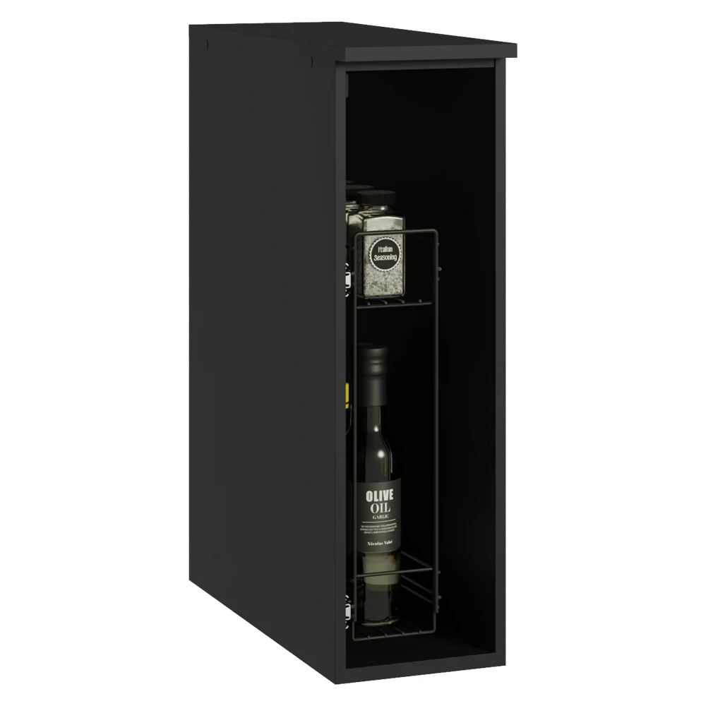 Balcão Porta-Temperos 20 cm Suspenso Preto Nice Madesa - Image 12