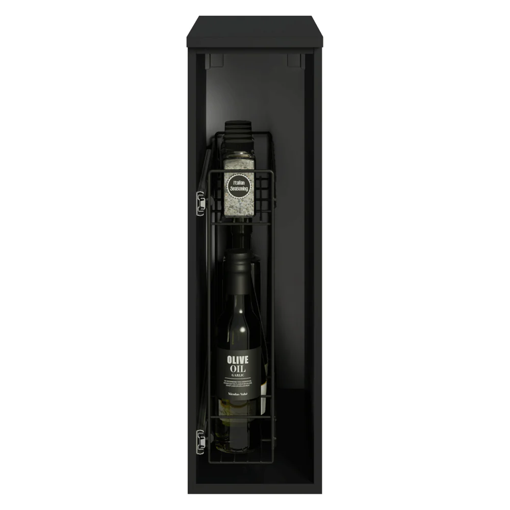 Balcão Porta-Temperos 20 cm Suspenso Preto Nice Madesa - Image 4