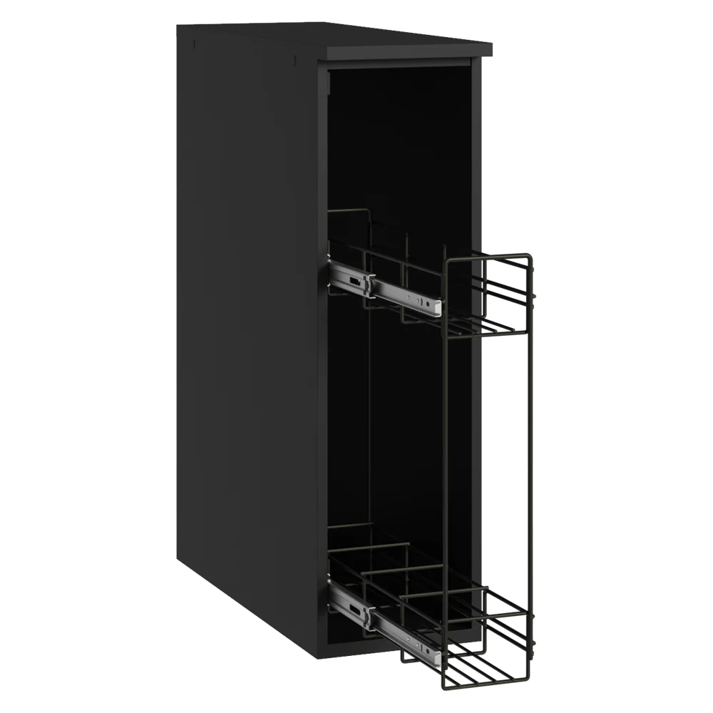 Balcão Porta-Temperos 20 cm Suspenso Preto Nice Madesa - Image 6
