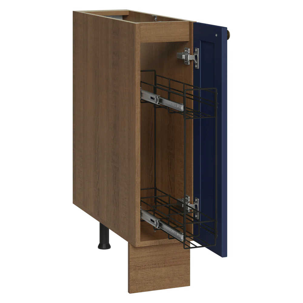 Balcão Porta-Temperos 20x60 cm 1 Porta (Sem Tampo) Rustic/Azul Vik Madesa - Image 2
