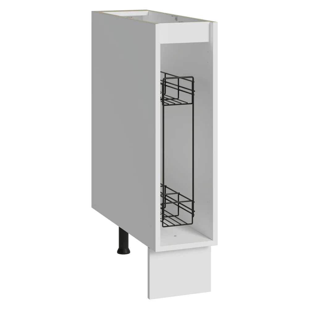 Balcão Porta-Temperos 20 cm 1 Porta (Sem Tampo) Branco/Crema Vik Madesa - Image 7