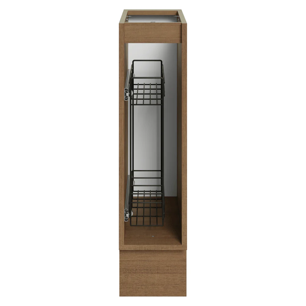 Balcão Porta-Temperos 20 cm 1 Porta (Sem Tampo) Rustic/Crema Vik Madesa - Image 12