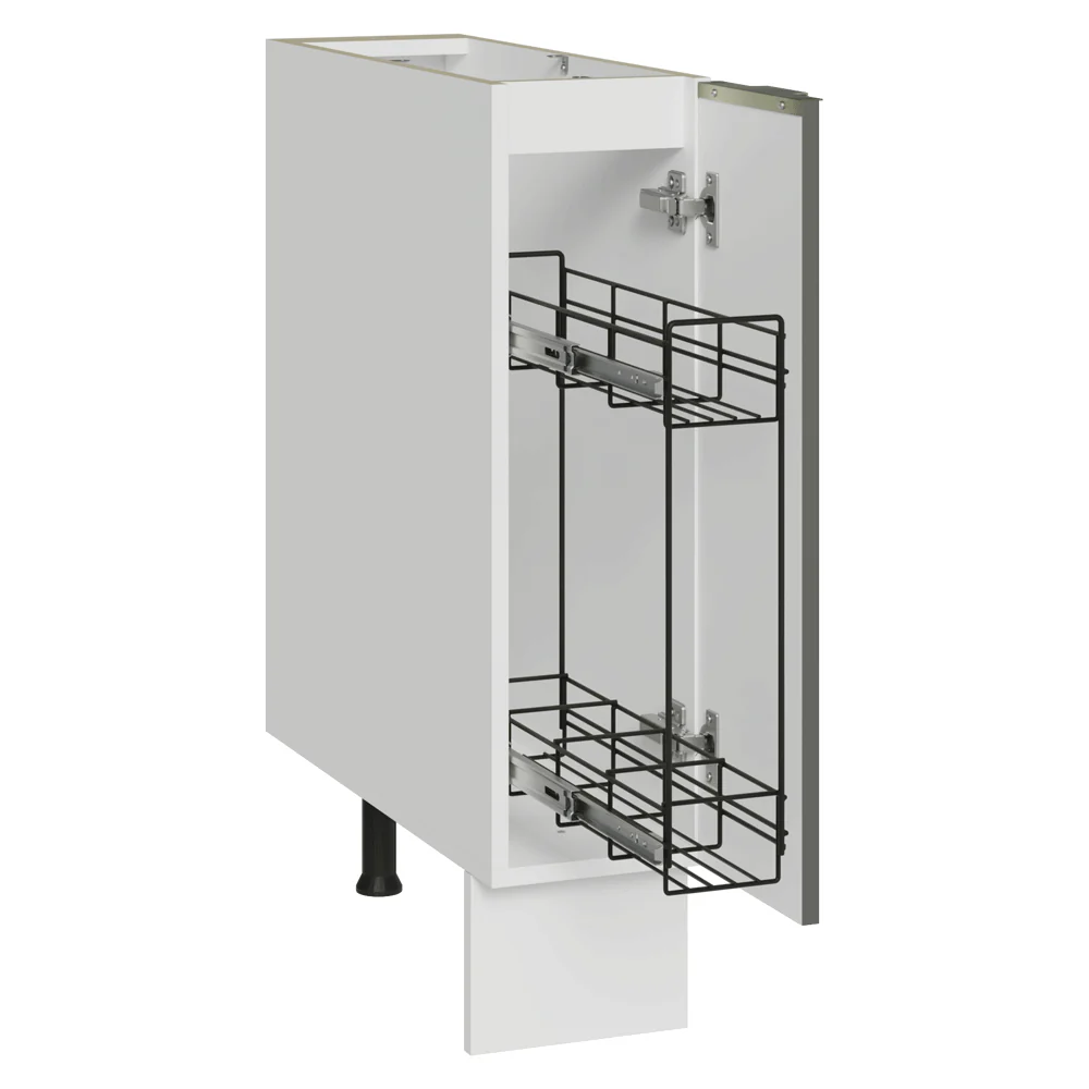 Balcão Porta-Temperos 20 x 60 cm 1 Porta (Sem Tampo) Branco Veludo Lux Madesa - Image 2