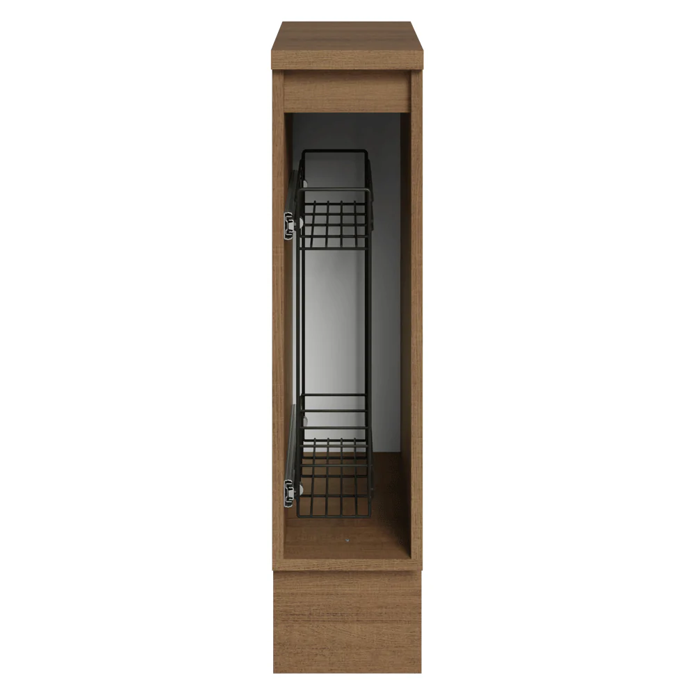 Balcão Porta-Temperos 20x60 cm 1 Porta (Com Tampo) Rustic/Crema Vik Madesa - Image 12