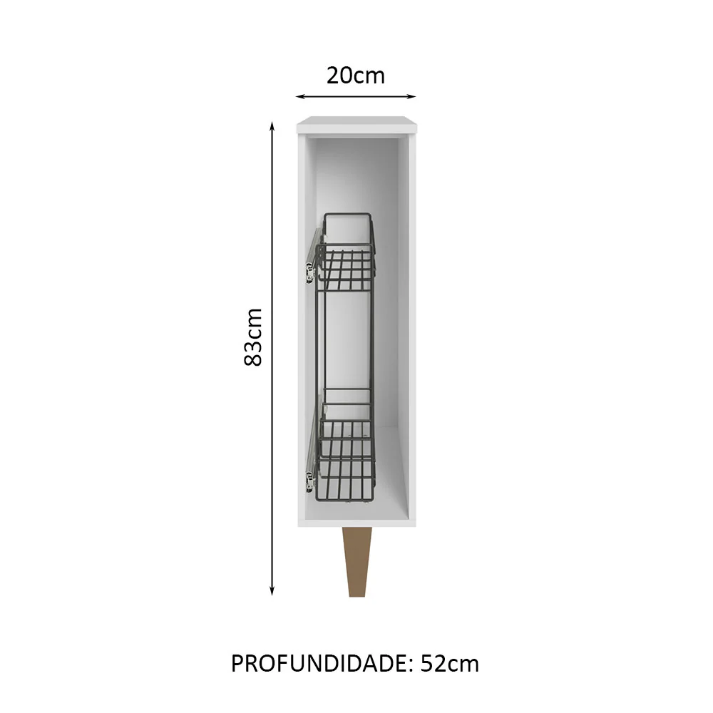 Balcão Porta-Temperos Branco Reims Madesa - Image 2