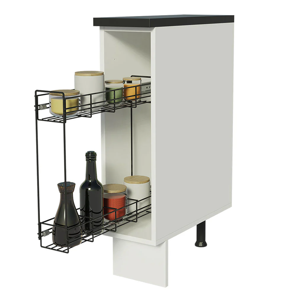 Balcão Porta-Temperos Madesa Acordes 100% MDF 20 cm (Com Tampo) Branco - Image 3