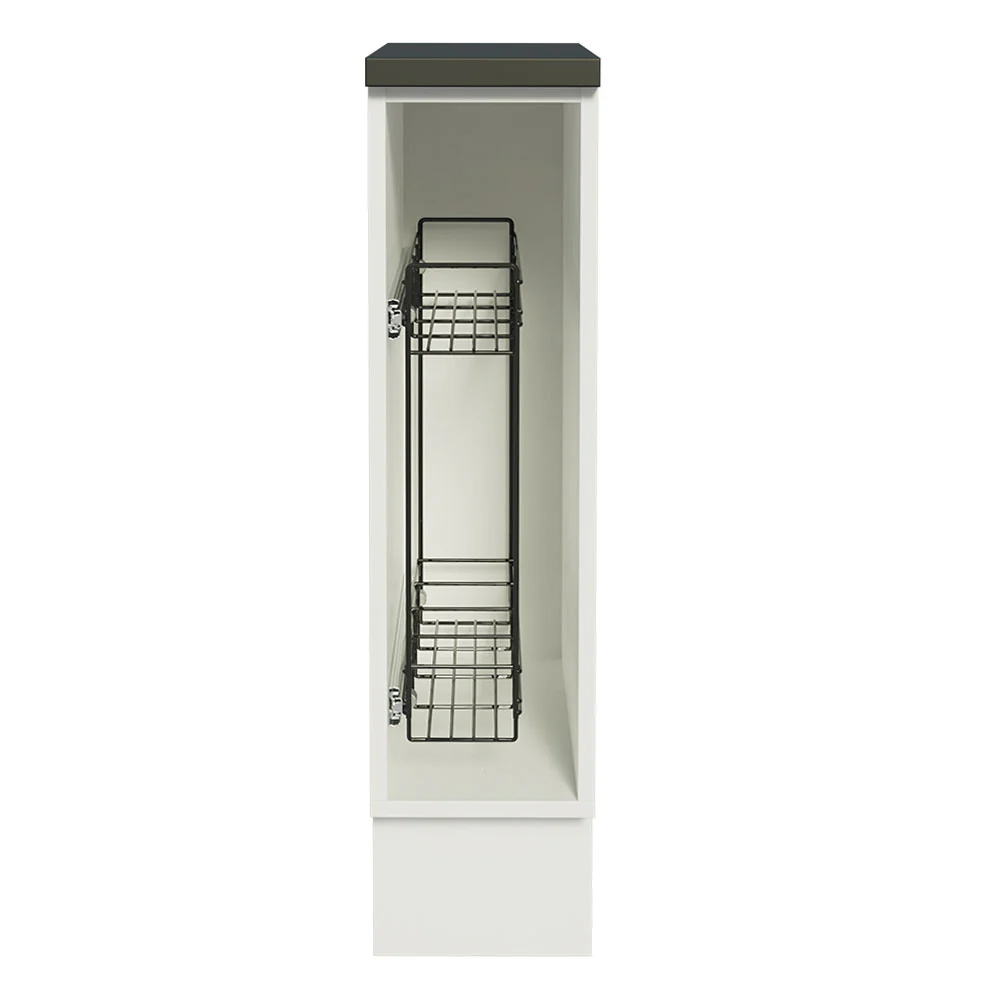 Balcão Porta-Temperos Madesa Acordes 100% MDF 20 cm (Com Tampo) Branco - Image 8