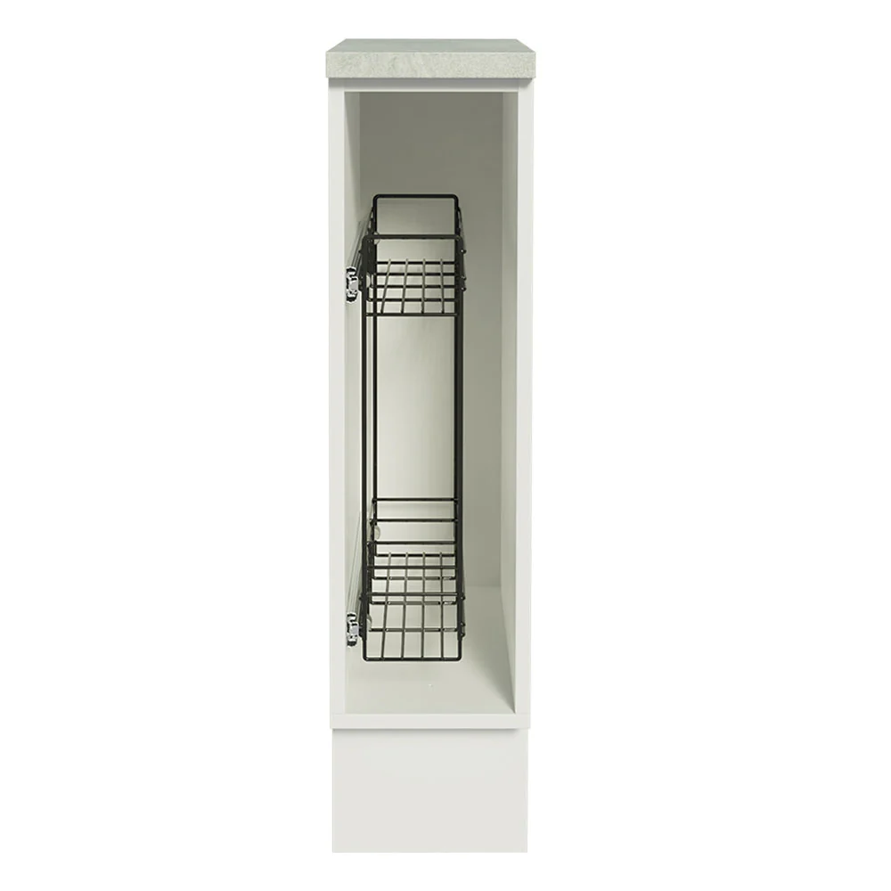 Balcão Porta-Temperos 20 x 60 cm (Com Tampo) para Cozinhas Branco Madesa - Image 8
