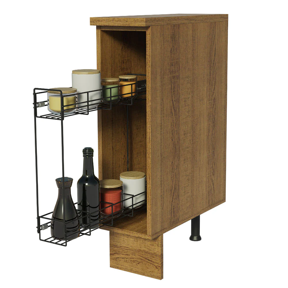 Balcão Porta-Temperos 20 x 60 cm (Com Tampo) para Cozinhas Rustic Madesa - Image 3