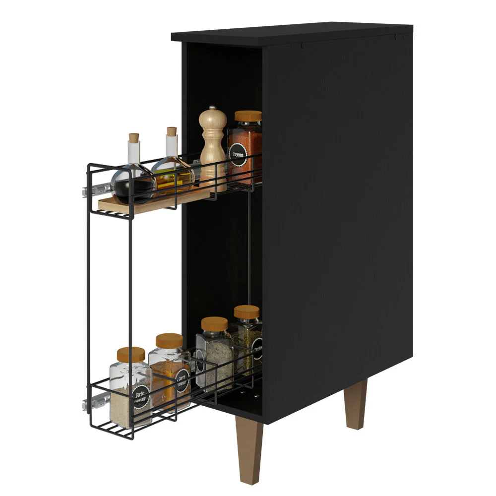 Balcão Porta-Temperos Preto Reims Madesa - Image 3