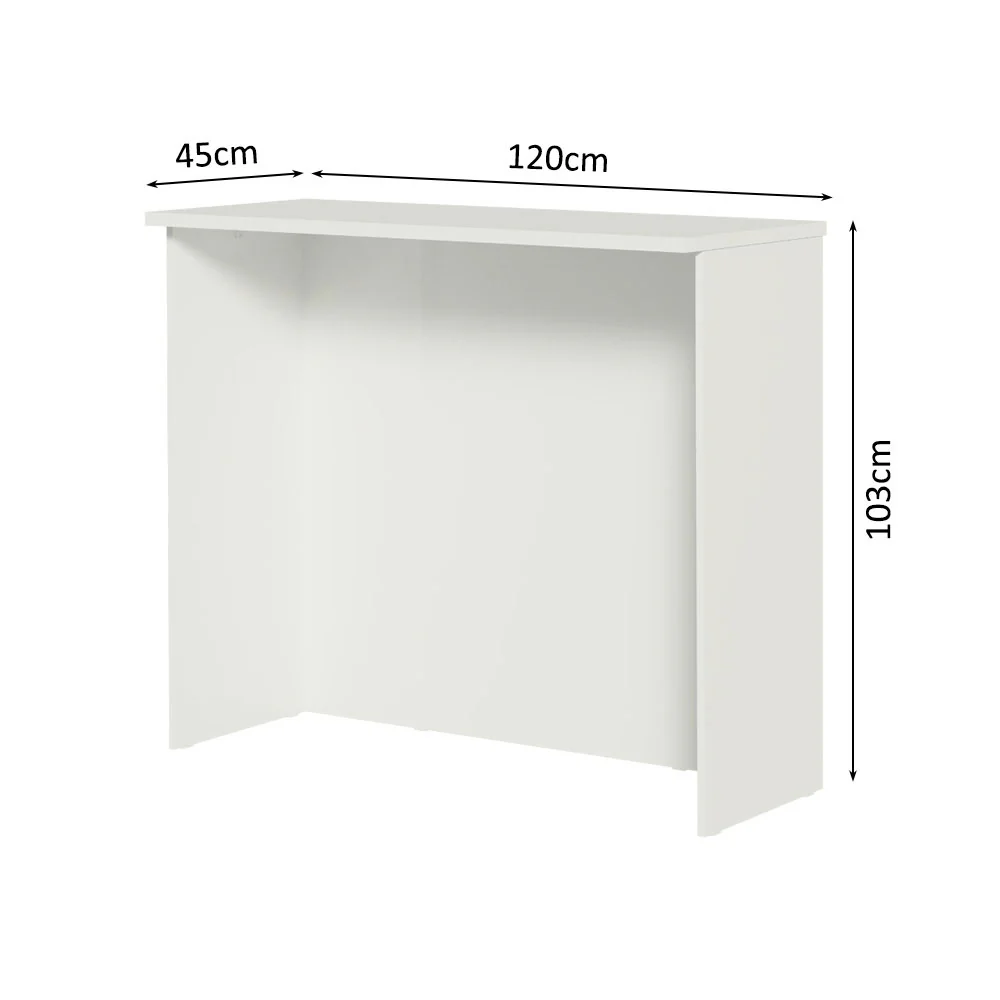 Bancada Ilha para Cozinha 120 cm Branco Madesa - Image 3