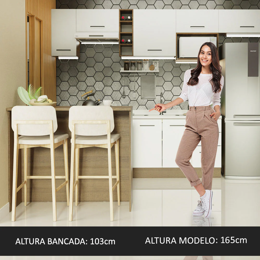 Bancada Ilha para Cozinha 120 cm Rustic Madesa - Image 4