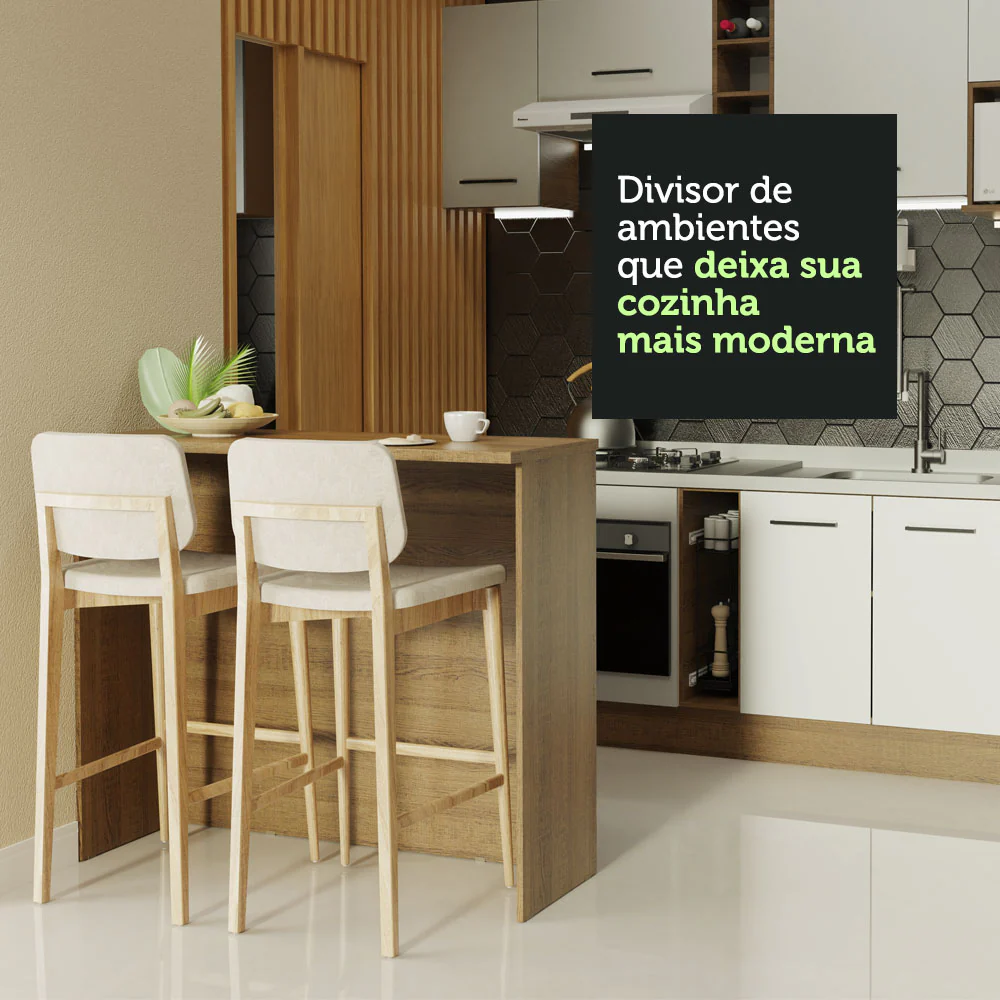 Bancada Ilha para Cozinha 120 cm Rustic Madesa - Image 5