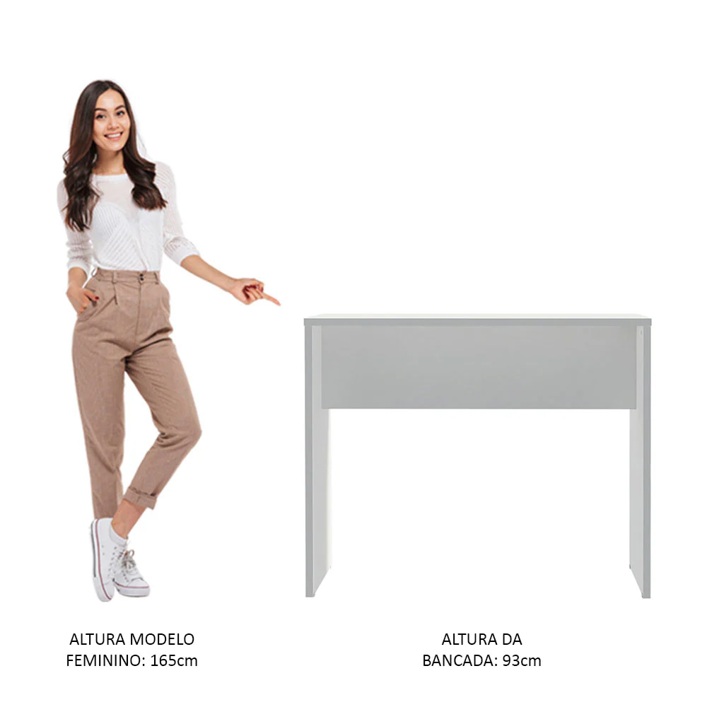 Bancada para Cozinha Madesa 115 cm Branco - Image 4