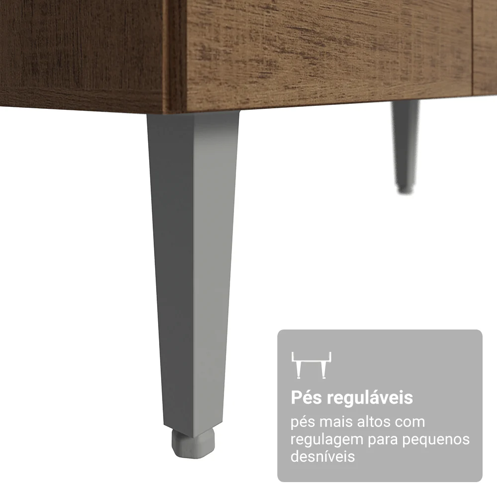 Buffet Aparador 105cm 3 Portas e 1 Gaveta Rustic Madesa - Image 8