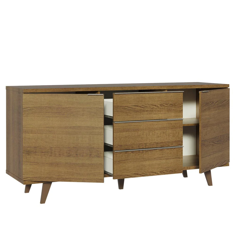 Buffet Aparador Madesa 3 Gavetas e 2 Portas com Pés Rustic - Image 5