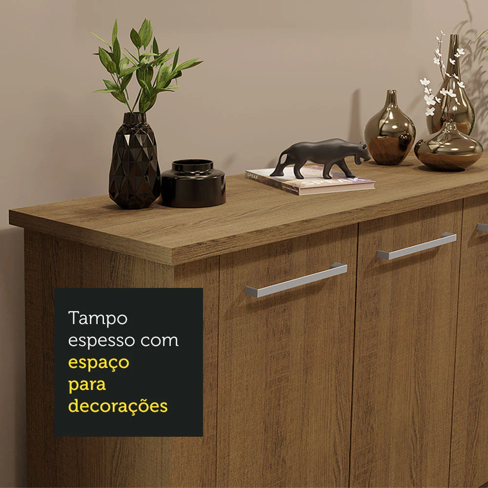 Buffet Aparador para Sala de Jantar Madesa 3 Portas Rustic - Image 4