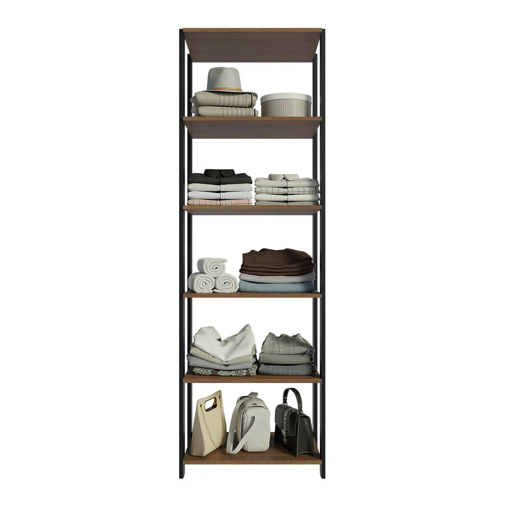 Guarda-Roupa Closet Modulado Valencia 59cm Rustic/Preto Madesa - Image 8