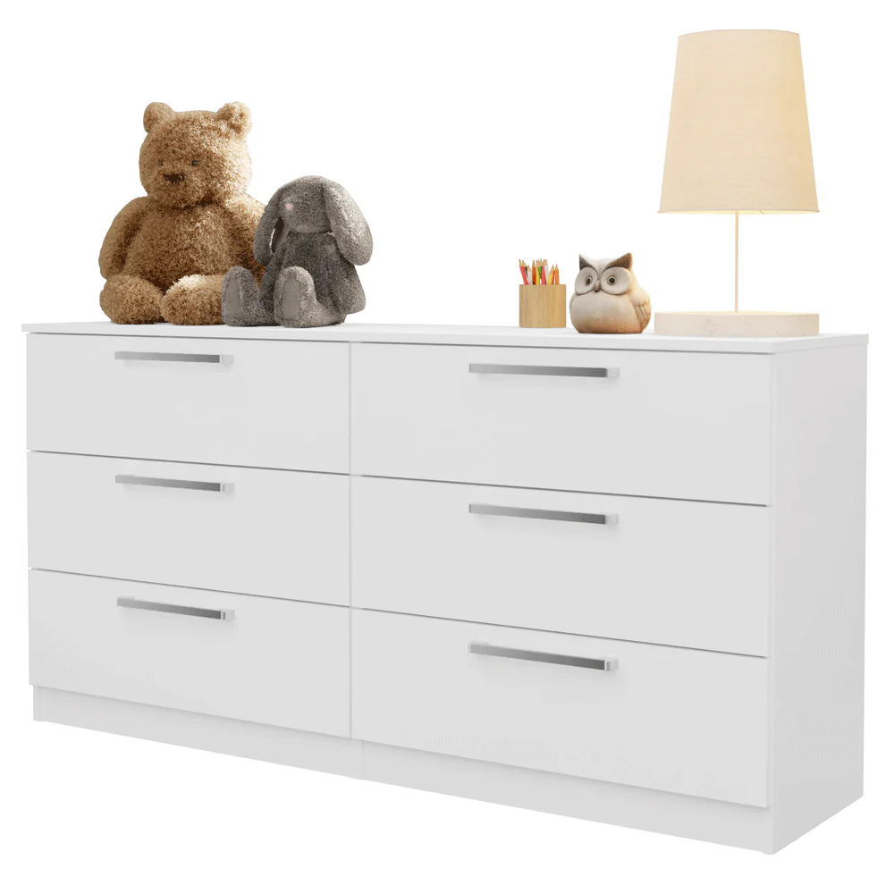 Cômoda Infantil 6 Gavetas Branco 3435 Madesa - Image 2