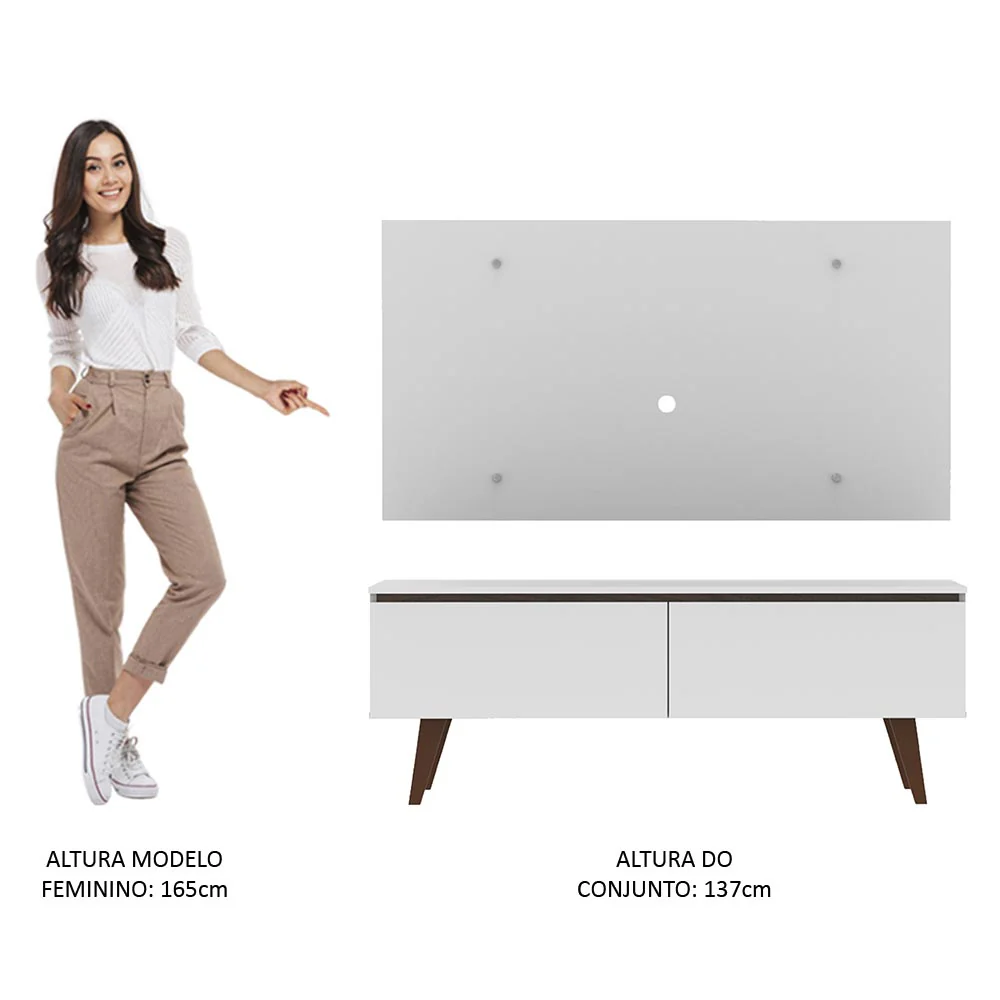 Rack Madesa Le Mans e Painel para TV até 55 Polegadas 2 Portas Branco - Image 6